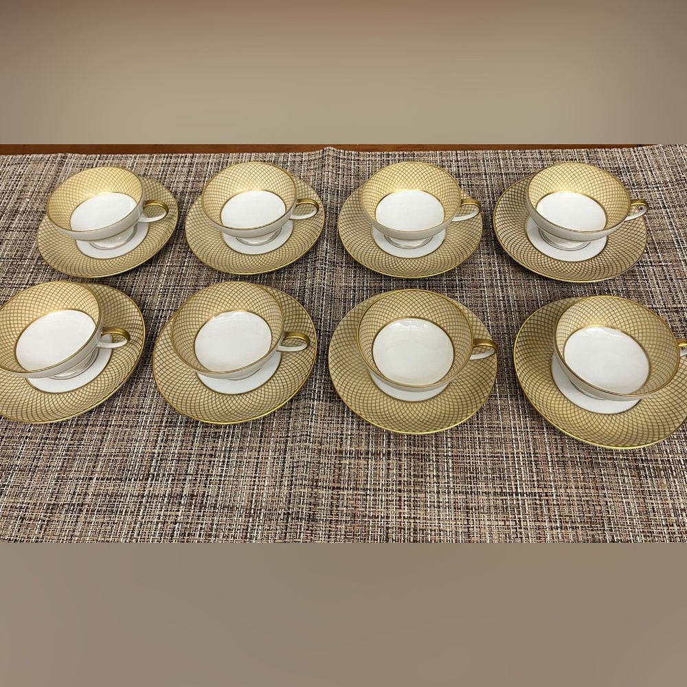Gold Rosenthal Selb Germany set of 8 espresso cups & saucers